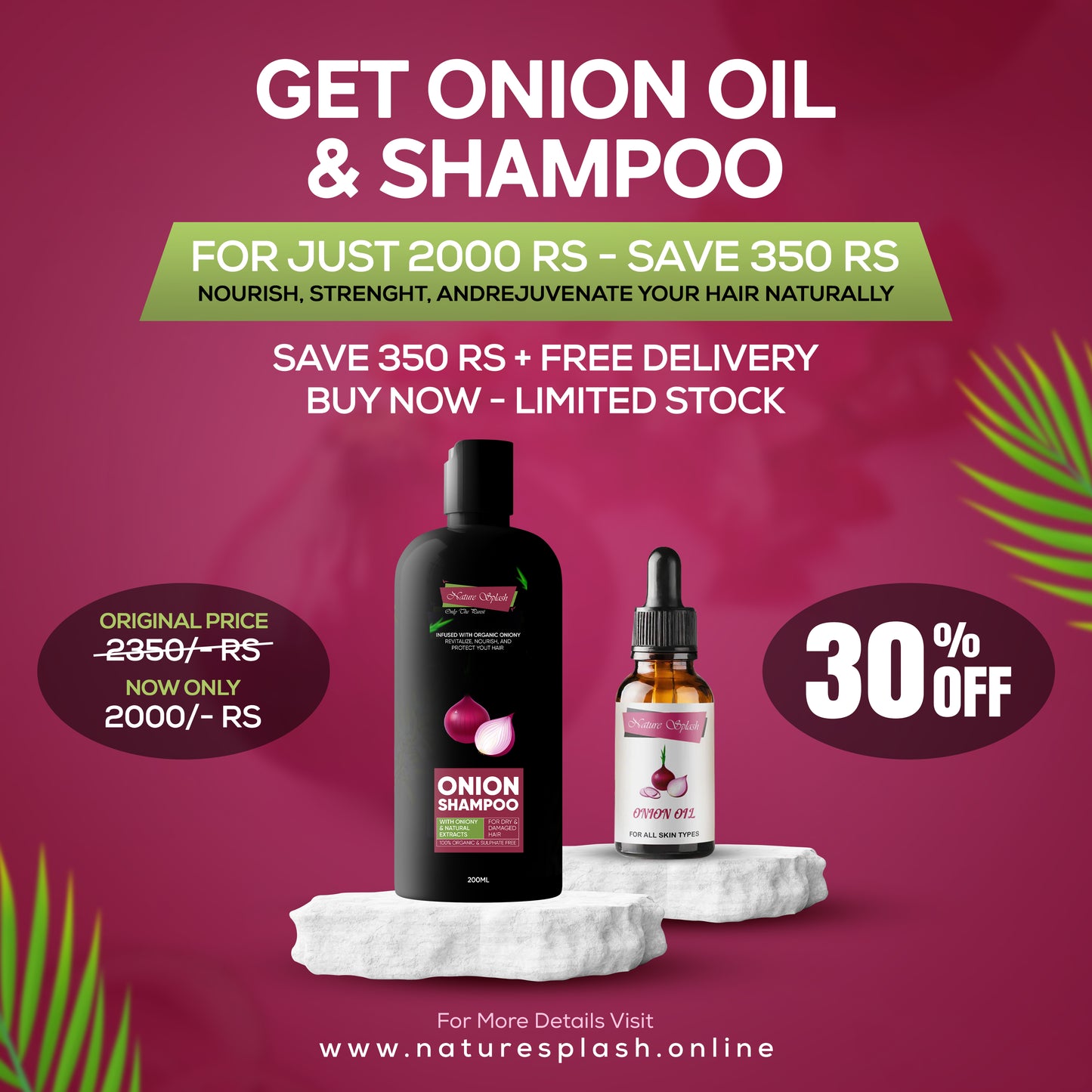 Onion Oil + Onion Shampoo Special Bundle